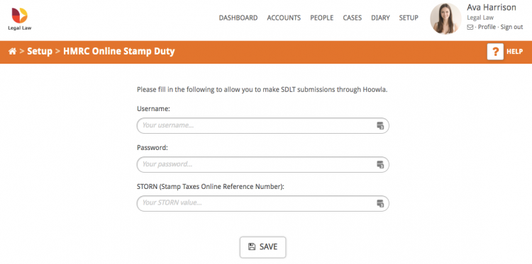 Hoowla SDLT Stamp Duty Setup Link Account